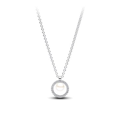 COLAR PANDORA PEARL AND ZIRCONIA