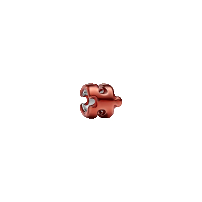 CONTA PANDORA MINI CONTA PEÇA DE PUZZLE LARANJA